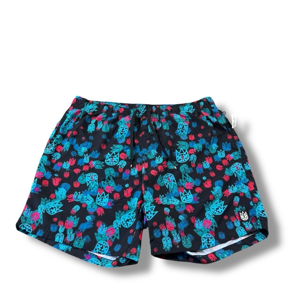 NWT Cult Of Individuality Shimuchan Logo AOP Lined Swim Trunks Mens Sz 2XL Rare